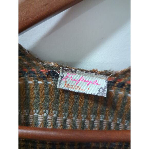 Free People Fringe Striped Sweater Wrap - Picture 4 of 6